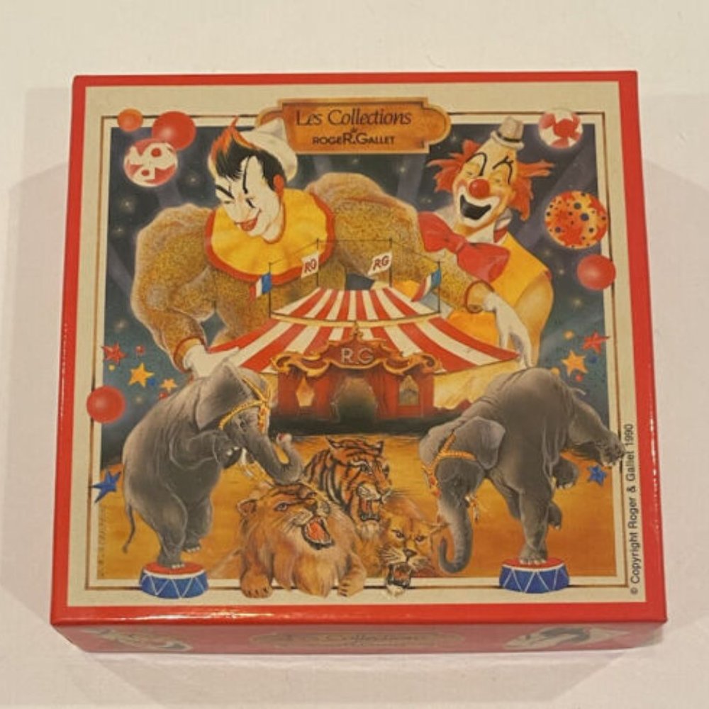 Vtg Roger & Gallet Les Collections Perfumed Soap Set Of 4 Circus 3.5 Oz Tiger